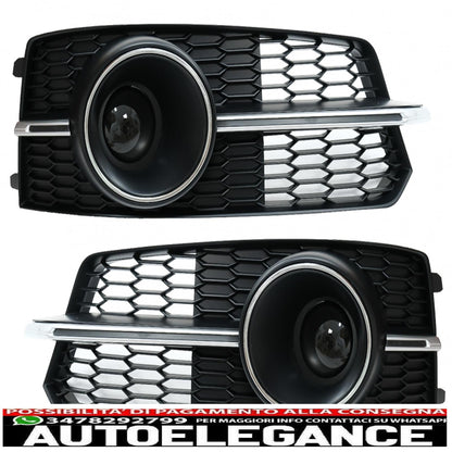 lower grill bumper covers ACC side grills suitable for audi a6 c7 4g s line facelift (2015-2018) chrome edition