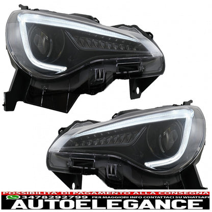fari anteriori a led adatti per toyota 86 (2012-2019) subaru brz (2012-2018) scion fr-s (2013-2016) con luci di svolta dinamiche sequenziali