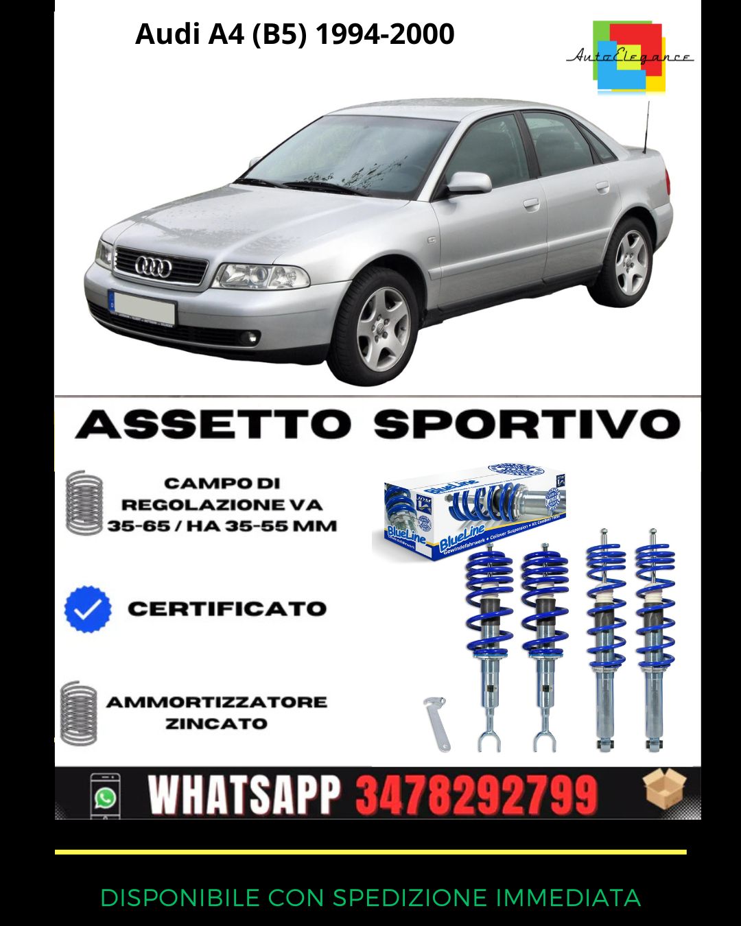 🔥Assetto sportivo per Audi A4 (B5)  1994-2000🔥