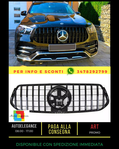 ✨Griglia GTR PANAMERICANA Nero Lucido ADATTA PER Mercedes GLE Class W167 19+✨