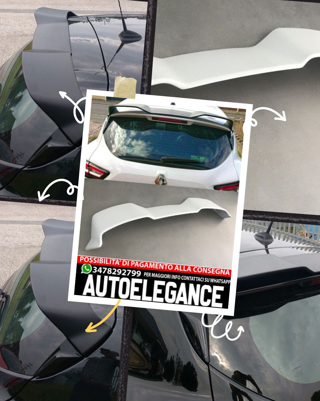 SPOILER LOOK COP RENAULT CLIO MK4 FOR STANDARD MODEL (2012-2019) 