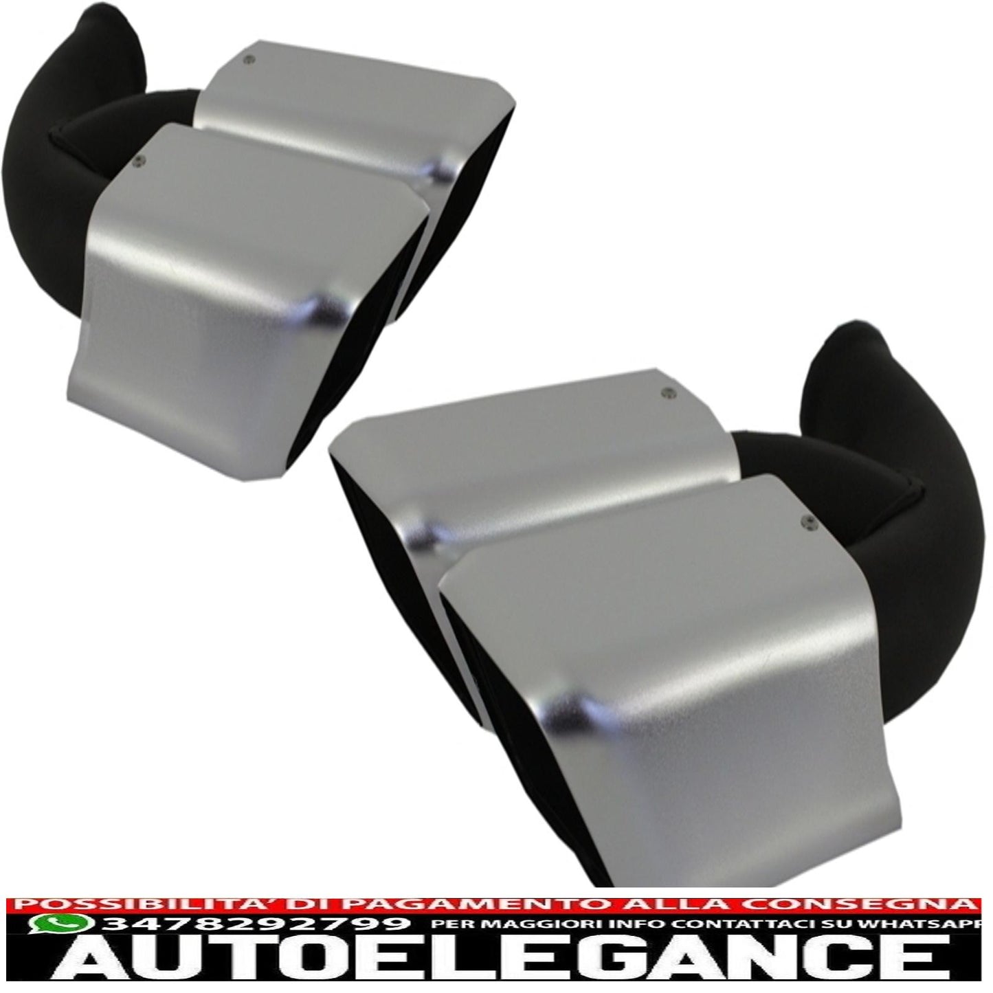 exhaust tips muffler tips suitable for porsche cayenne 958 (2011-up) cayenne s, cayenne turbo, cayenne turbo s,