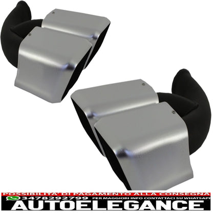 exhaust tips muffler tips suitable for porsche cayenne 958 (2011-up) cayenne s, cayenne turbo, cayenne turbo s,