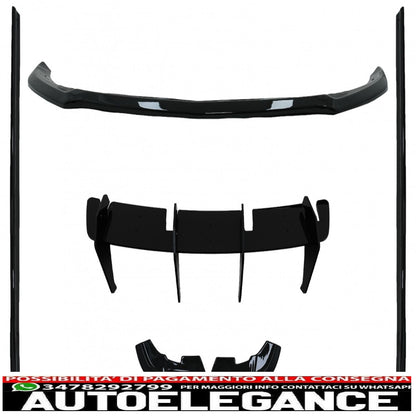 aerodynamic body kit suitable for mercedes a-class w176 sport line (2015-2018) piano black