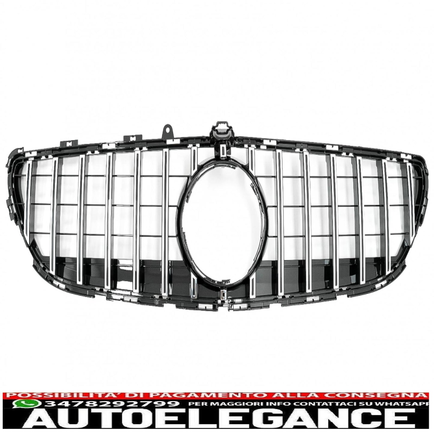 front grille suitable for mercedes cls w218 facelift (2014-2017) gt-r panamericana design chrome 
