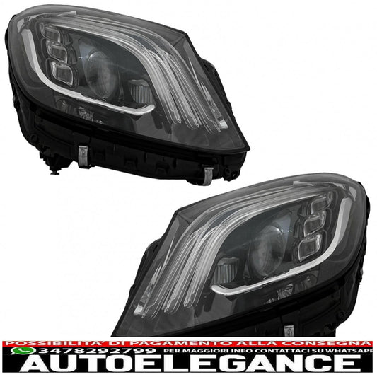 fari anteriori full led adatti per mercedes classe s w222 maybach x222 (2013-2017) look restyling