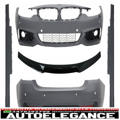complete body kit suitable for bmw 4 series f32 coupe (2013-up) with trunk spoiler sport design piano black
