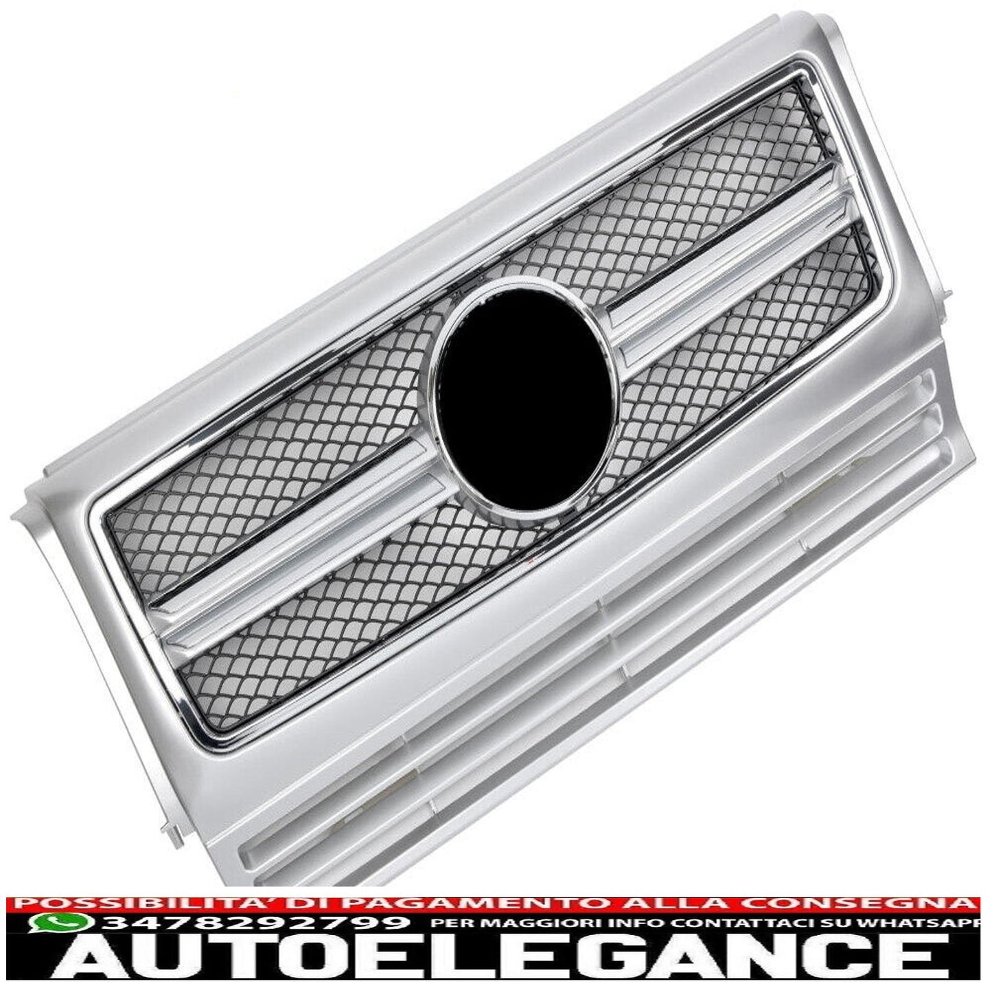griglia sport griglia radiatore adatto per mercedes w463 g 1990-2018 cromo ottico-mostra il titolo originaletesto originalegrill sport kühlergrill passt für mercedes w463 g 1990-2018 chrom optik
