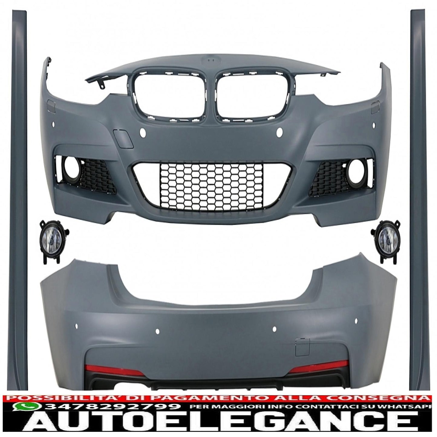 complete body kit with fog lamps suitable for bmw 3 series f30 (2011-2019) m-technik design
