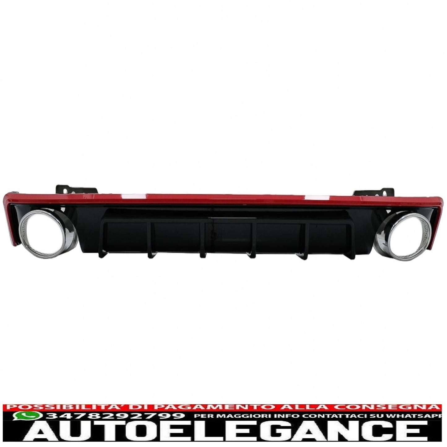 Diffusore e terminali di scarico per paraurti posteriore adatti per audi a6 c8 4k avant berlina (2018-up) rs6 design rosso
