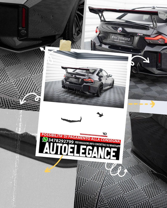 STREET PRO REAR SIDE SPLITTERS suitable for V.1 + FLAPS BMW M2 G87 (2023- ) 