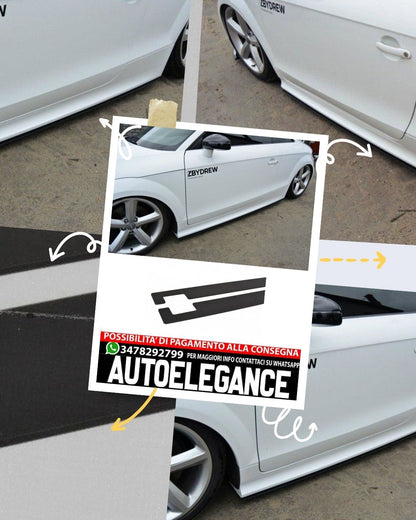 MINIGONNE LATERALI RACING COMPATIBILE PER AUDI TT MK2 RS  (2009-2014)