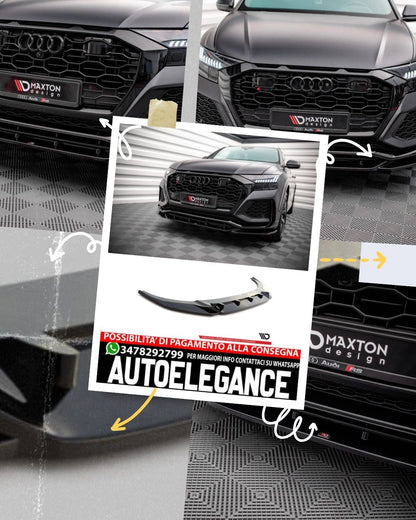 SPLITTER ANTERIORE ADATTO COMPATIBILE PER V.2 AUDI RSQ8 MK1  (2019 - )