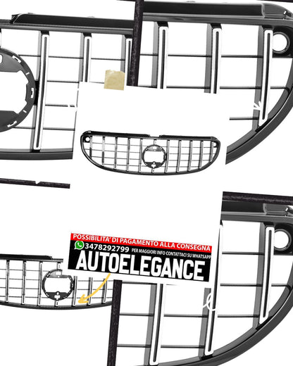 Griglia radiatore GT adatta per Smart Fortwo Coupe Cabriolet cromata nera