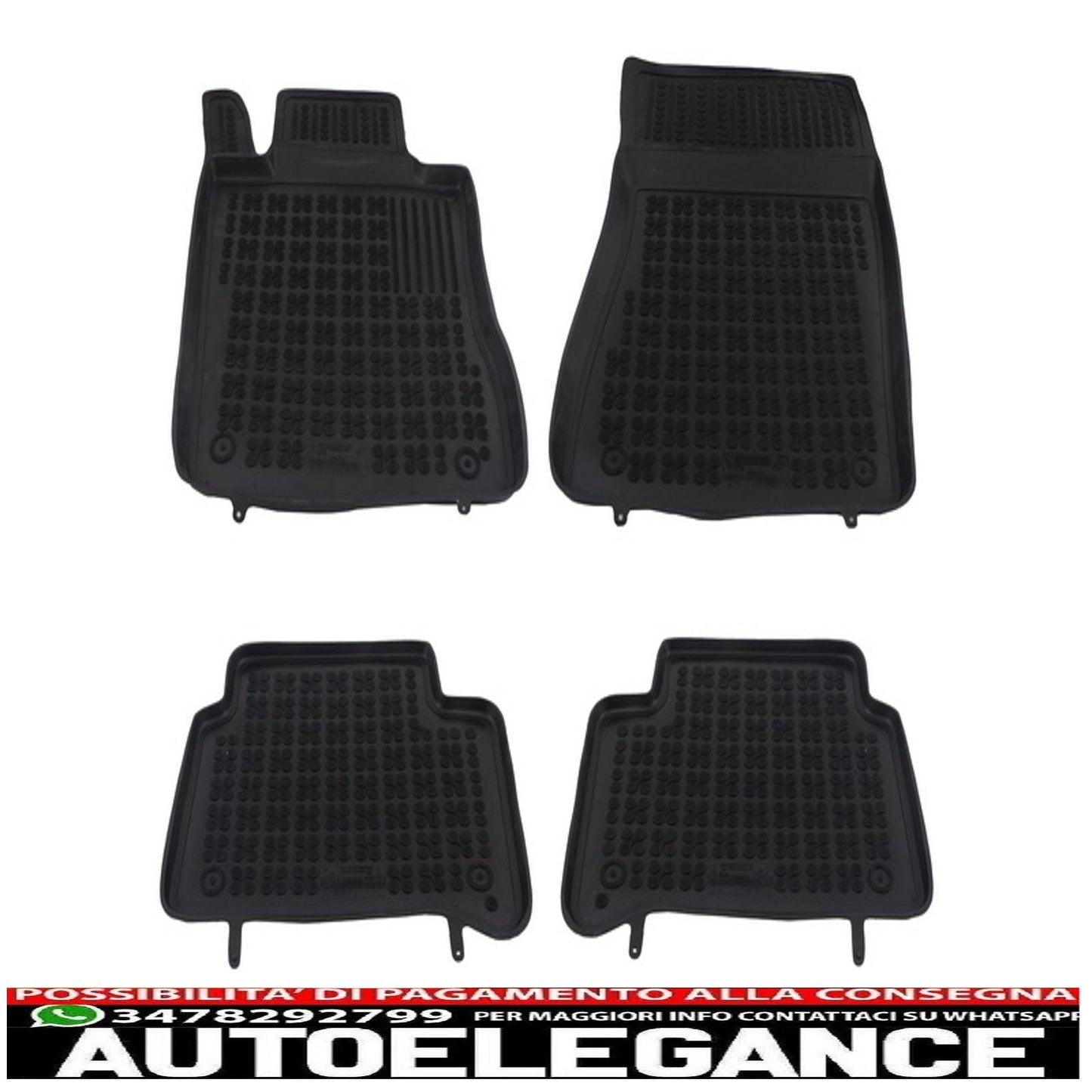 Rubber mat suitable for mercedes e-class w211 (2002-2009) black
