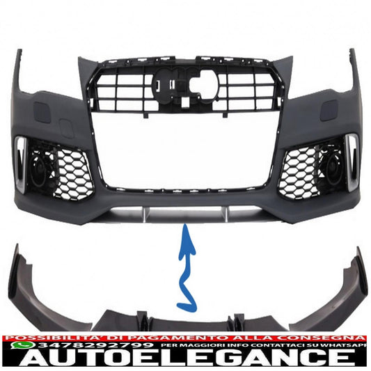 Labbro spoiler aggiuntivo paraurti anteriore adatto per audi a7 rs7 4g (2010-2018) vero carbonio