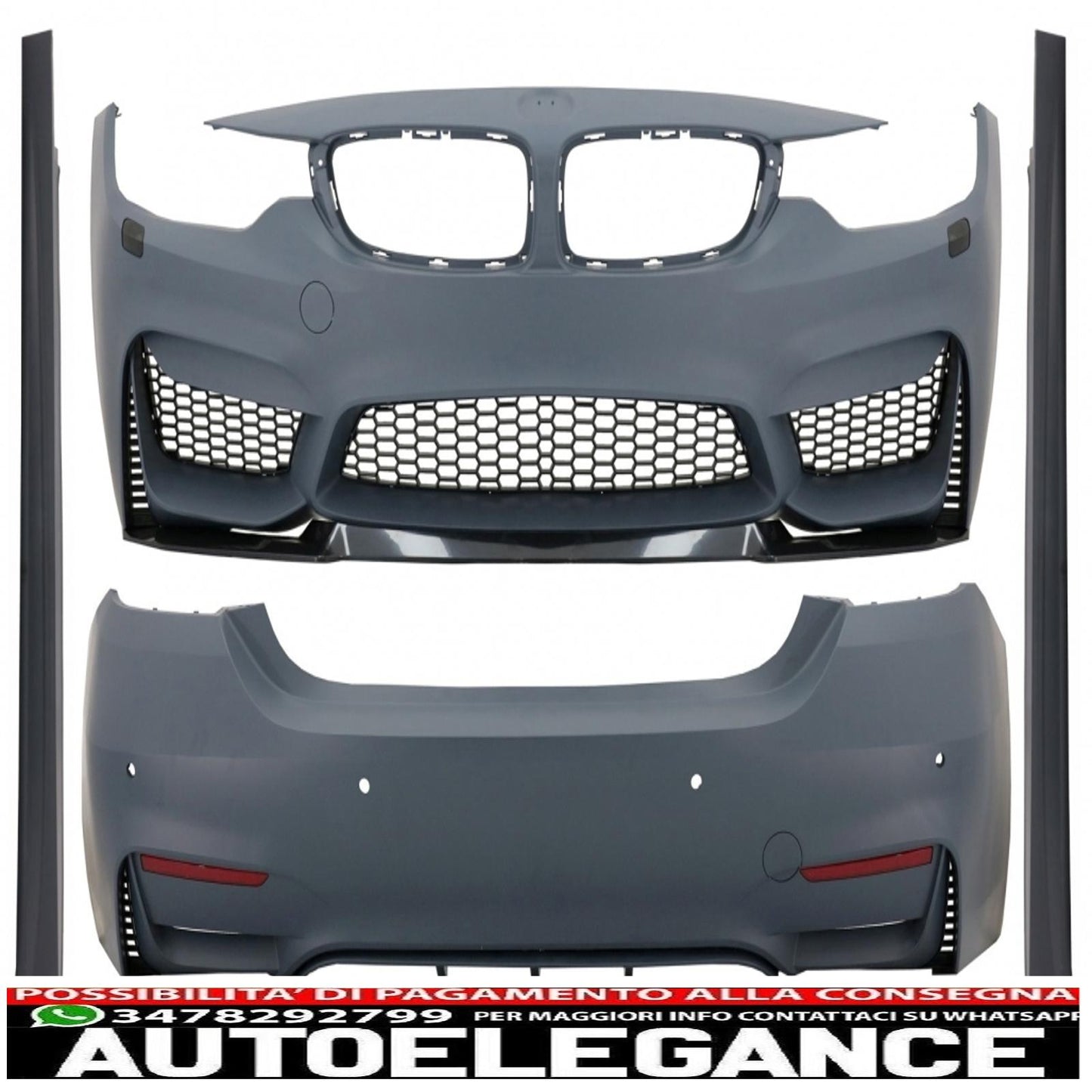 body kit suitable for bmw 4 series f36 (2013-03.2019) m4 gran coupe look without fog lights 