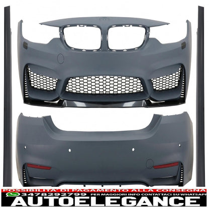 body kit suitable for bmw 4 series f36 (2013-03.2019) m4 gran coupe look without fog lights 