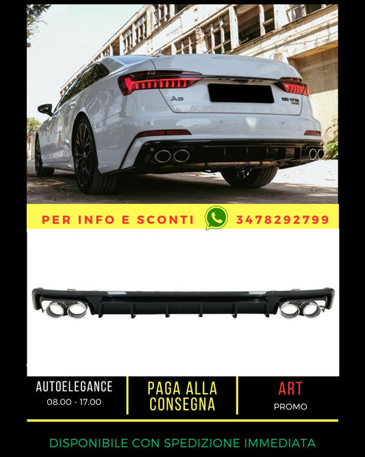 ✨Diffusore con terminali di scarico adatto per Audi A6 C8 4K Avant Berlina 18+✨