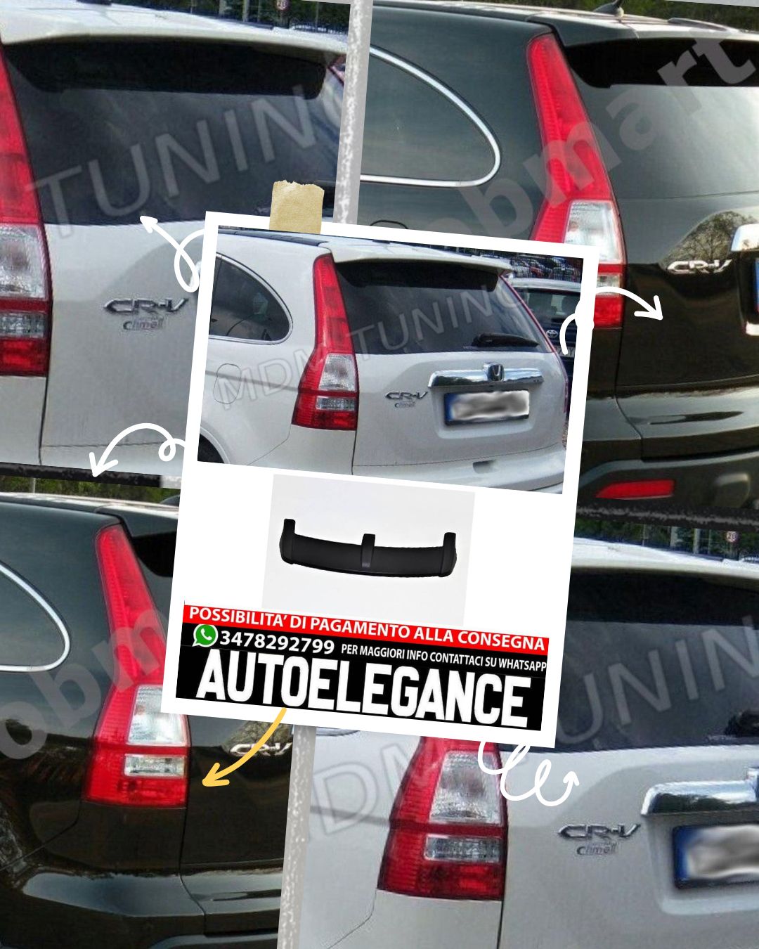 SPOILER adatto per Honda CRV 3 2006-2011