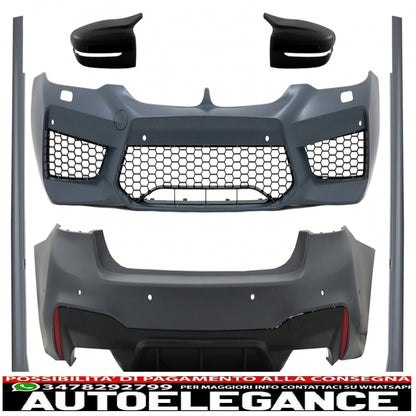 Complete body kit with mirror caps suitable for bmw 5 series g30 (2017-2019) m5 design 
