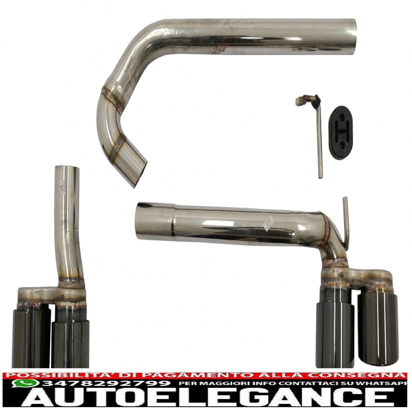 double exhaust tips black double exhaust tips suitable for bmw 3 series f30 f31 (2011-2018) m3 m sport design