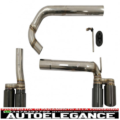 double exhaust tips black double exhaust tips suitable for bmw 3 series f30 f31 (2011-2018) m3 m sport design