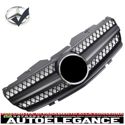 sport grill radiator grill suitable for mercedes r230 sl 2001-2006 matt black - show original titleoriginal textgrill sport kühlergrill fit for mercedes r230 sl 2001-2006 matt schwarz