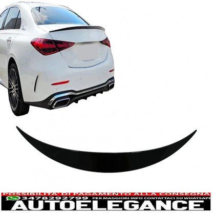Boot Spoiler Suitable for Mercedes C-Class W206 Limousine (2021 onwards) Piano Black 