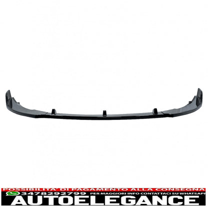 Front Bumper Additional Spoiler Lip Extension Suitable for Skoda Octavia III 5e Saloon Estate (2013-2016) Piano Black 