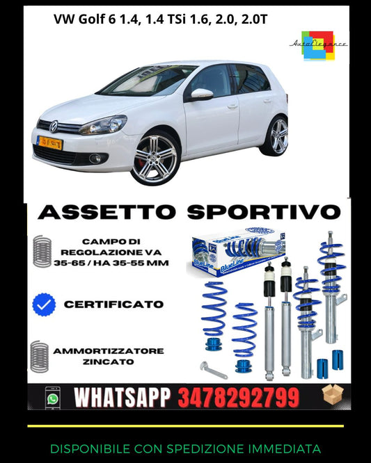 🔥Assetto sportivo ADATTO PER VW Golf 6 1.4, 1.4 TSi 1.6, 2.0, 2.0T 🔥