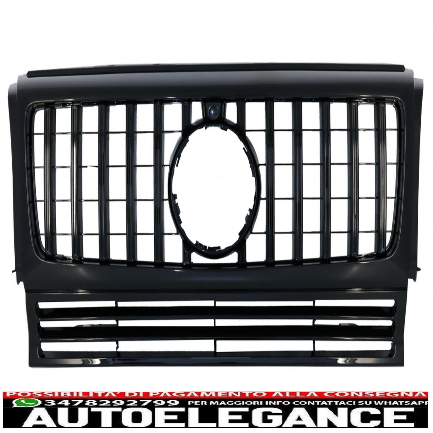 front grill suitable for mercedes g class w463 (1990-2014) new g63 gt-r panamericana design all black