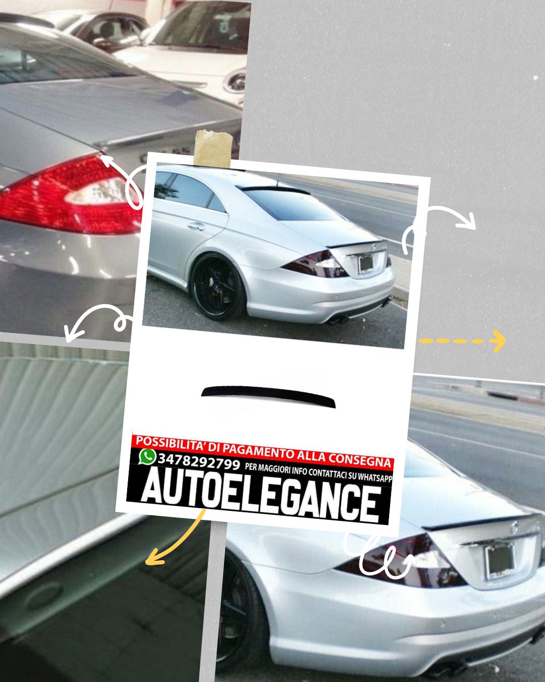 SPOILER PER FINESTRA per Mercedes CLS I W219 2004-2010