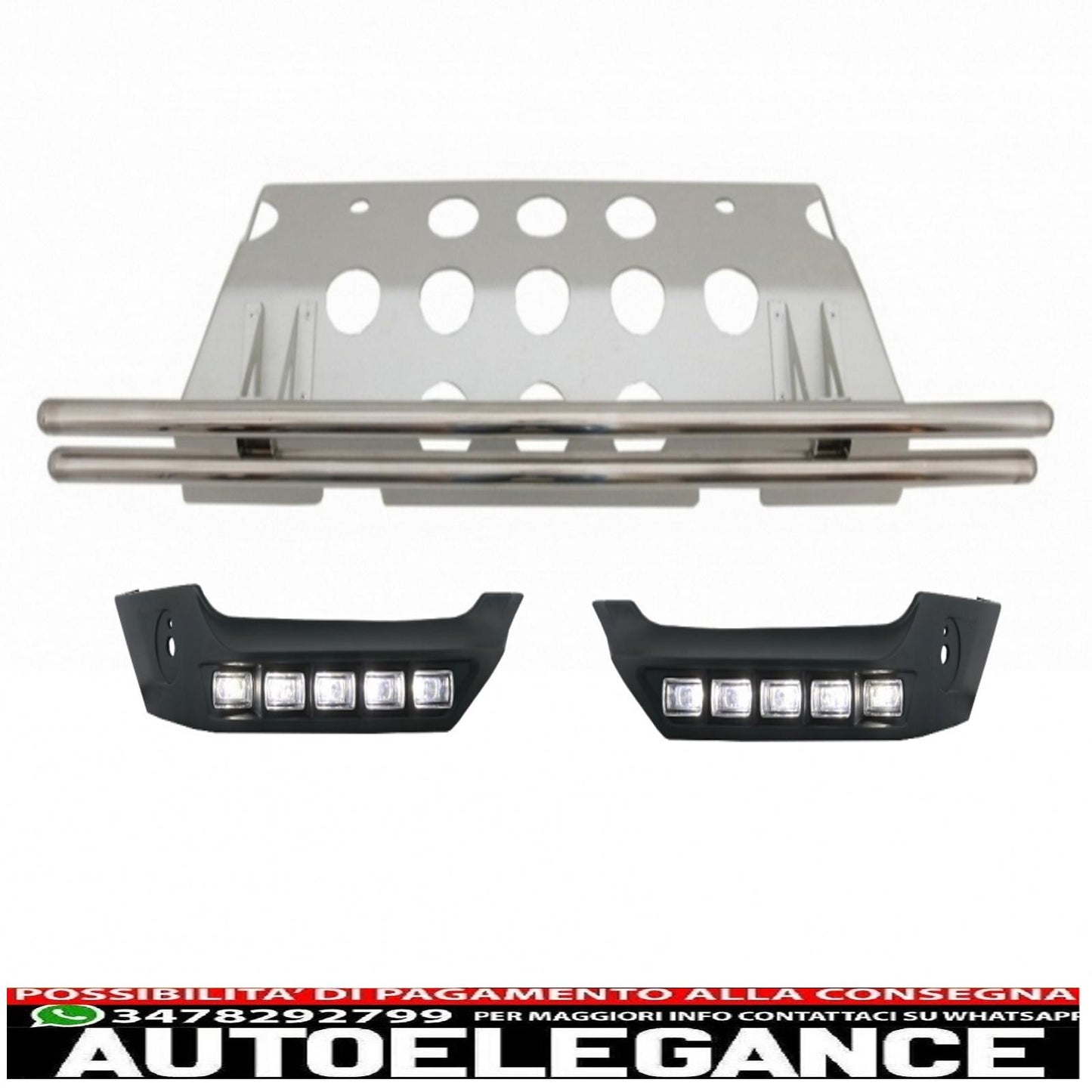 front bumper spoiler led drl rear skid plate extension underrun suitable for mercedes w463 g class 89-17