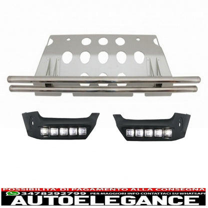 front bumper spoiler led drl rear skid plate extension underrun suitable for mercedes w463 g class 89-17