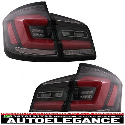Full LED bar rear lights suitable for BMW 5 Series F10 (2011-2017) Dynamic sequential direction indicators black line