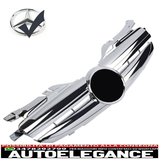 La griglia del radiatore sportiva Grill si adatta alla Mercedes R170 SLK cromata