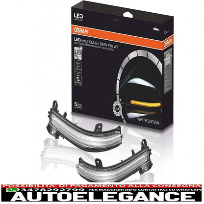 Indicatori per specchietto retrovisore Osram Dynamic Full LED adatti per bmw serie 1 f20 f21 serie 2 f22 f23 f87 m2 serie 3 f30 f31 f34 gt serie 4 f32 f33 f36 x1 e84 edizione bianca