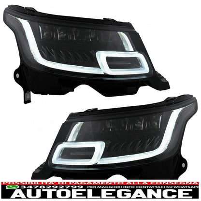LED headlights suitable for Land Rover Range Sport L494 (2013-2017) with dynamic conversion of direction indicators to Matrix Look model from 2018 onwards 