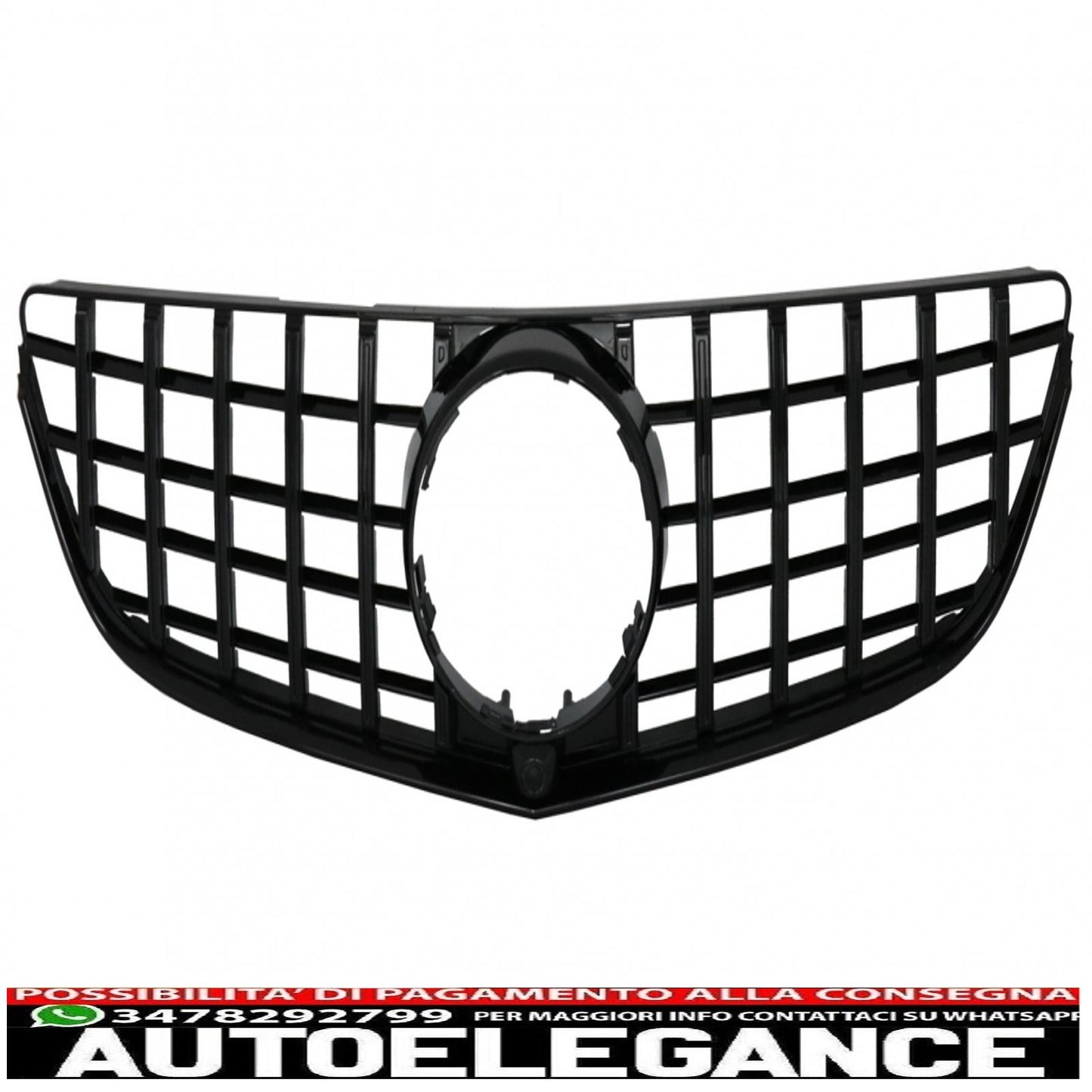 front grille suitable for mercedes e class c207 w207 a207 facelift (2013-2017) coupe cabrio gtr look black