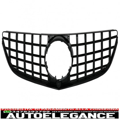 front grille suitable for mercedes e class c207 w207 a207 facelift (2013-2017) coupe cabrio gtr look black