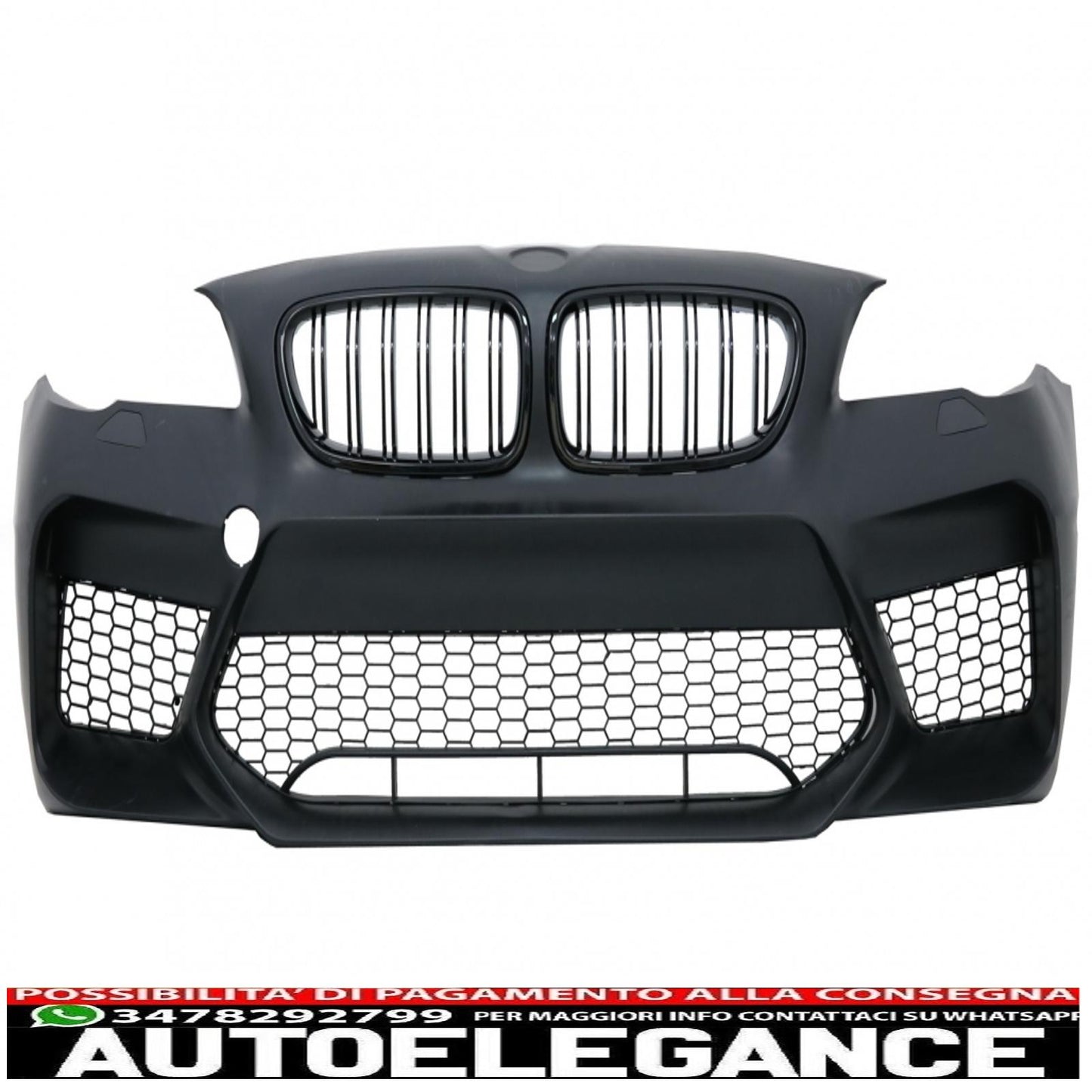 paraurti anteriore con griglie centrali adatto a bmw serie 5 f10 f11 (2011-2017) g30 m5 design senza pdc