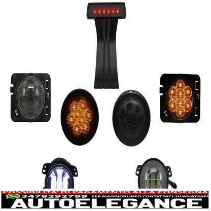 LED Turn Signal Light, Fog Light and Rear Third Brake Light Upgrade Package Fit For Jeep Wrangler JK (2007-2016) 