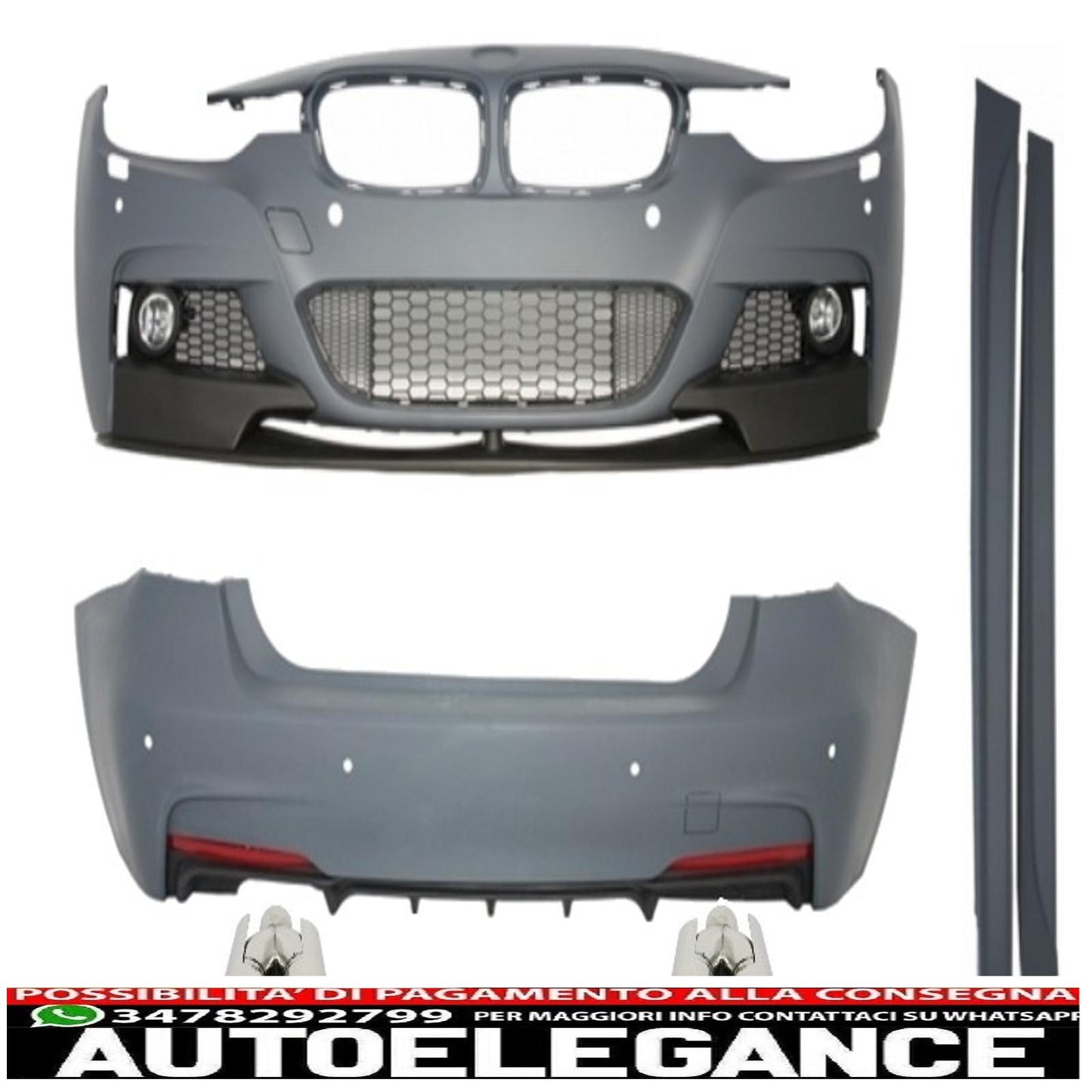 complete exterior body kit suitable for BMW F30 (2011-up) m-performance design with acs-design exhaust tips