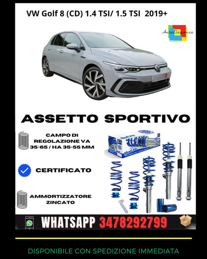 🔥Assetto sportivo per  VW Golf 8 (CD) 1.4 / 1.5 TSI/ 1.5 TGI/ 2.0 TSI 19+🔥