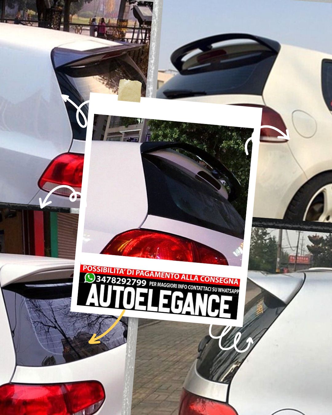 SPOILER adatto per VW Golf 6 2008-2016