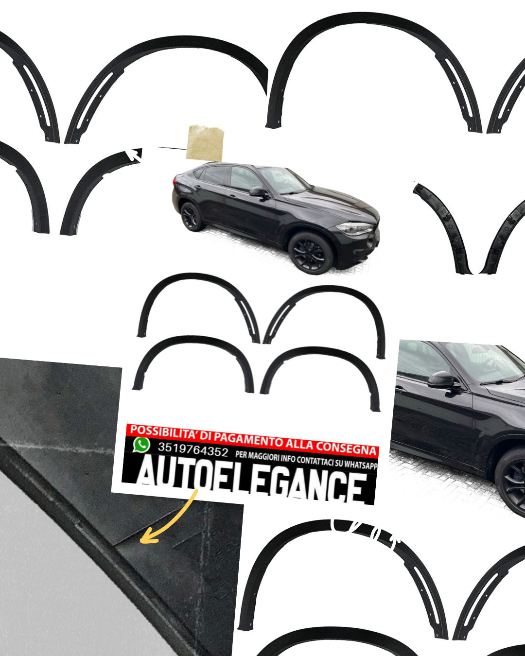 Set parafanghi passaruota adatto per BMW X6 F16 14-19