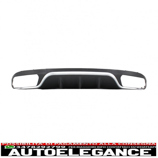 Diffusore d'aria per paraurti posteriore adatto per mercedes classe e w213 s213 standard (2016-2019) e63 design edizione cromata