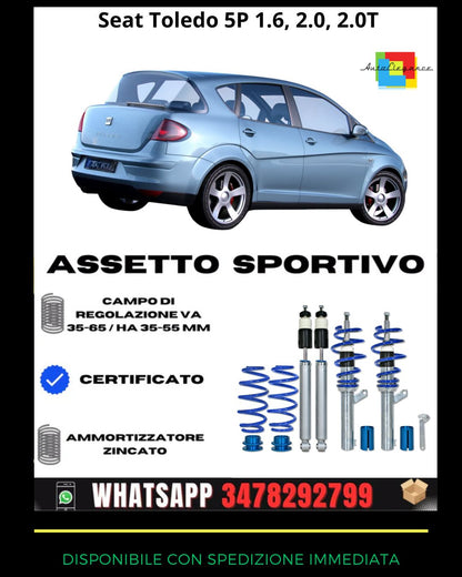 🔥Assetto sportivo adatto per Seat Toledo 5P 1.6, 2.0, 2.0T / DSG e 1.9TDi🔥