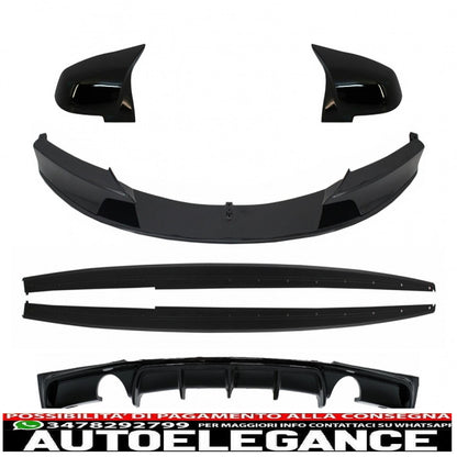 Exterior body kit suitable for bmw 3 series f30 f31 (2011-2019) m performance design piano black